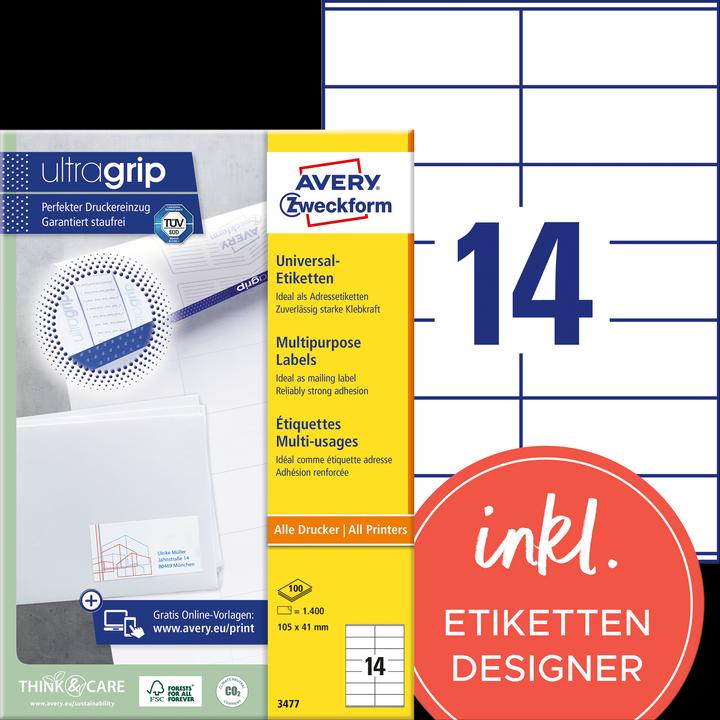 Image du produit Avery Étiquettes universelles