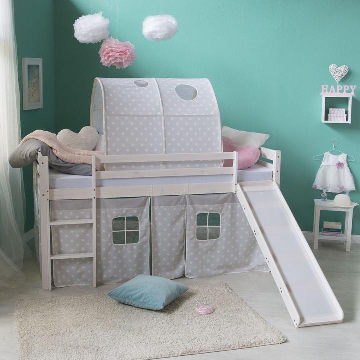 Image du produit Floki24 Tunnel pour lits superposés Tente de lit Tunnel de jeu Grotte Lit d'enfant - gris