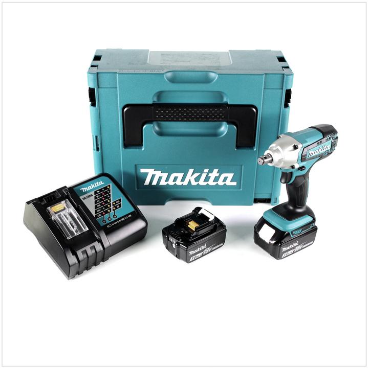 Actual product image Makita DTW 190 RFJ 18 V Li-Ion Cordless Impact Wrench + Makpac Case + 2 x Batteries BL 1830 3,0 Ah + (Rechargeable battery operated)