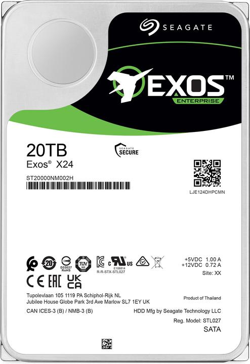 Produktbild Seagate Exos X24 (20 TB, 3.5", CMR)