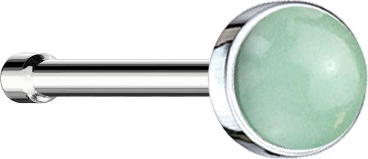 Immagine prodotto Star Piercing Nasenstecker gerade silber mit Jade Stein (Mnerale, senza ottone, Acciaio chirurgico 316L)