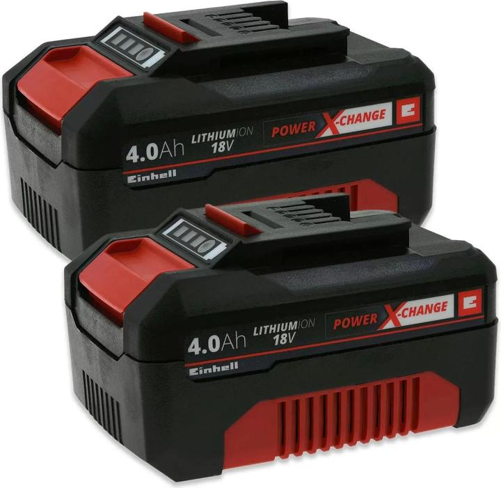 Actual product image Einhell Set of 2 System Power X-Change Li-Ion rechargeable batteries (18 V)