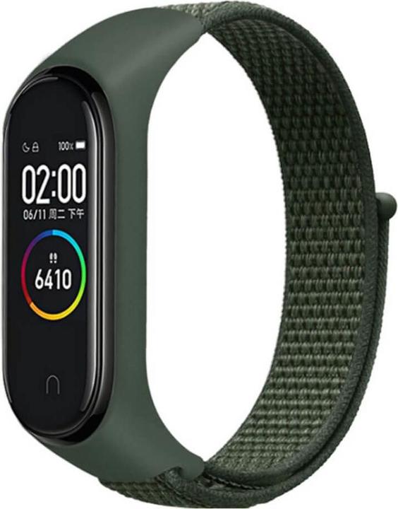 Actual product image Cover-Discount Xiaomi Mi Band - Nylon Wristband Velcro Green (Nylon, Mi Volume 3, Mi Band 4, Mi Volume 5, Mi Band 6)