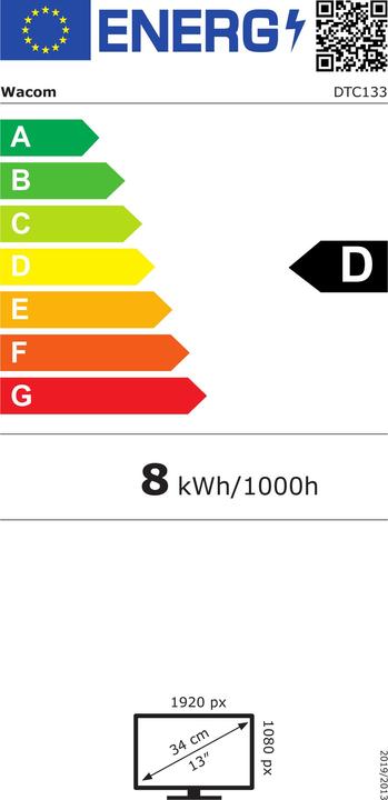 Energie-Label Wacom One (13.30", 2540 lpi)