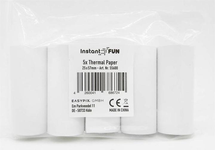 Immagine prodotto Easypix InstantFUN 5x Thermal Printing Paper Rolls