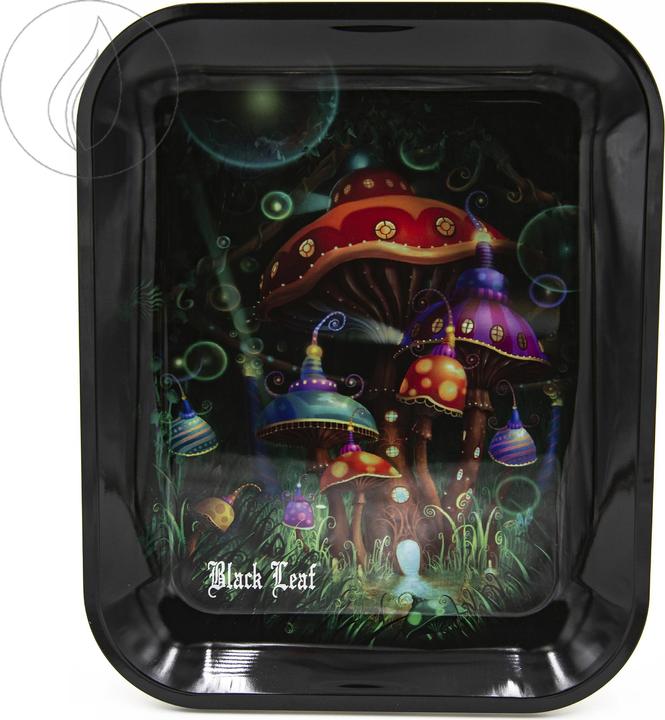 Actual product image Black Leaf Rolling Tray L Mushroom 340 x 270mm