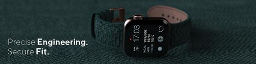 Produktbild Njord Jord Watch Strap For (44 mm, 45 mm, Veganes Leder, Lachsleder, Edelstahlverschluss, Apple Watch)