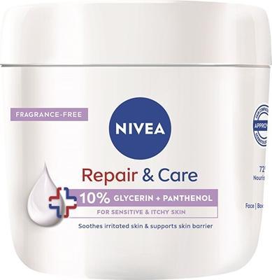 Produktbild NIVEA Moisturizing body cream for sensitive skin Repair & Care 400 ml (Körpercreme, 400 ml)
