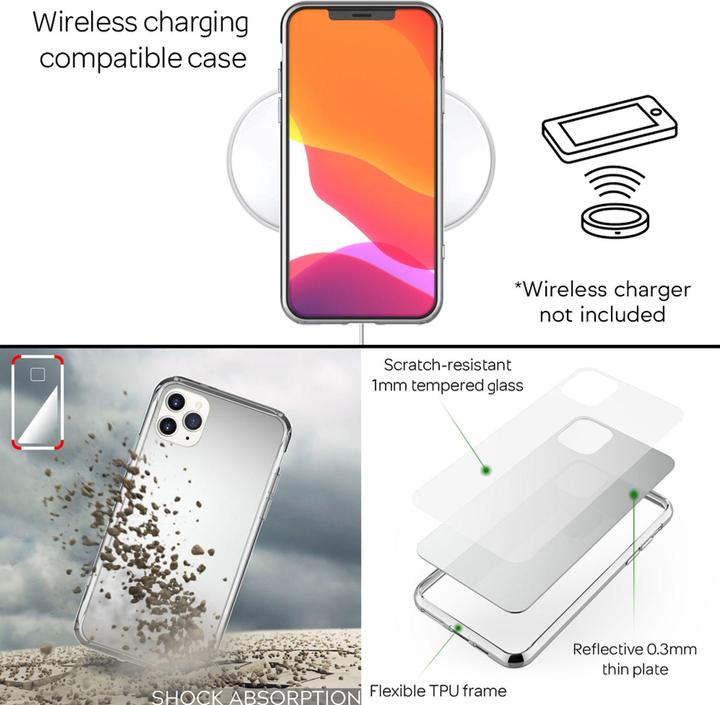 Actual product image Nalia Mirror tempered glass cover (Apple iPhone 11 Pro)
