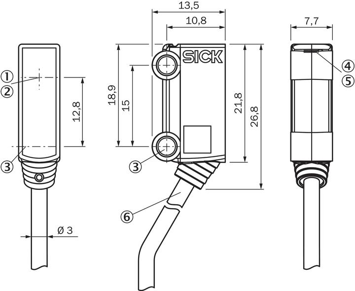 Actual product image Sick Throughbeam photoelectric sensor WSE2S-2P3130 (2 m)