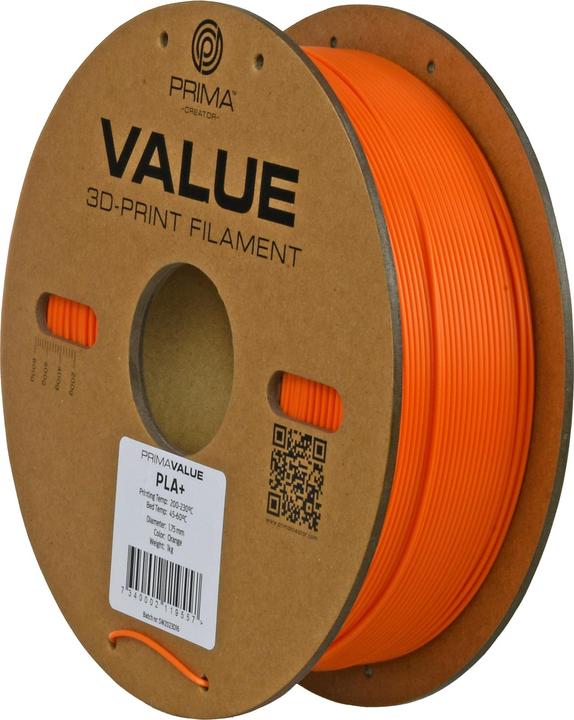 Actual product image Prima Creator PrimaValue PLA+ (PLA, 1.75 mm, 1.32 g, Orange)