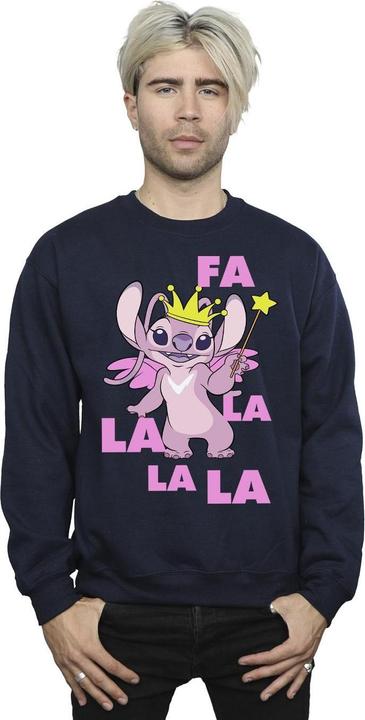Actual product image Disney Mens Lilo & Stitch Angel Fa La La Sweatshirt (4XL)