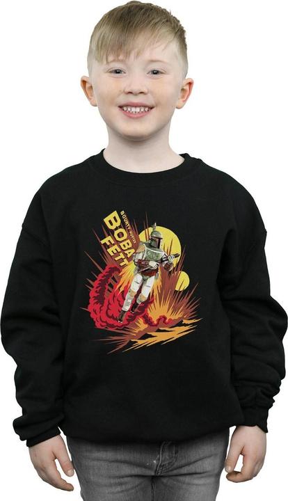 Actual product image Star Wars Boys Boba Fett Rocket Powered Sweatshirt (104)
