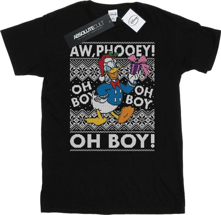 Disney Donald Duck Christmas Fair Isle TShirt (L)