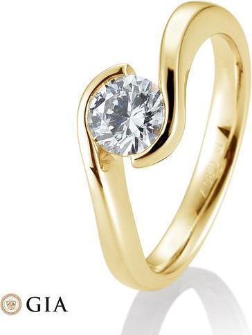 Produktbild Breuning Ring Schwung 0,80-1,50 ct. (58, 750/18 K Gold)