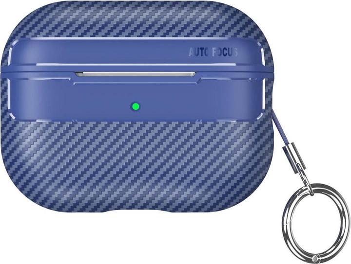 Produktbild Cover-Discount Airpods Pro 2 - Silikoncase Carbon Look blau (Kopfhörer Tasche)