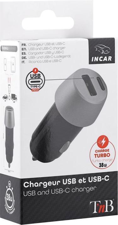 Produktbild T'nB Ladeadapter 12/24 Volt auf USB/USB-C