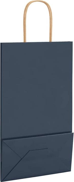 Immagine prodotto VidaXL Sacchetti di carta kraft 250 pezzi con manico Blu 21x11x36 cm (Borsa da regalo, 250 x)