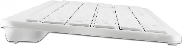 Actual product image Delock USB Keyboard 2.4 GHz wireless white (flat) (DE, Cable)