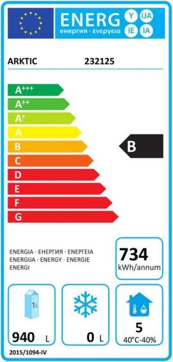 Etichetta energetica Hendi Frigorifero Profi Line (1240 l)