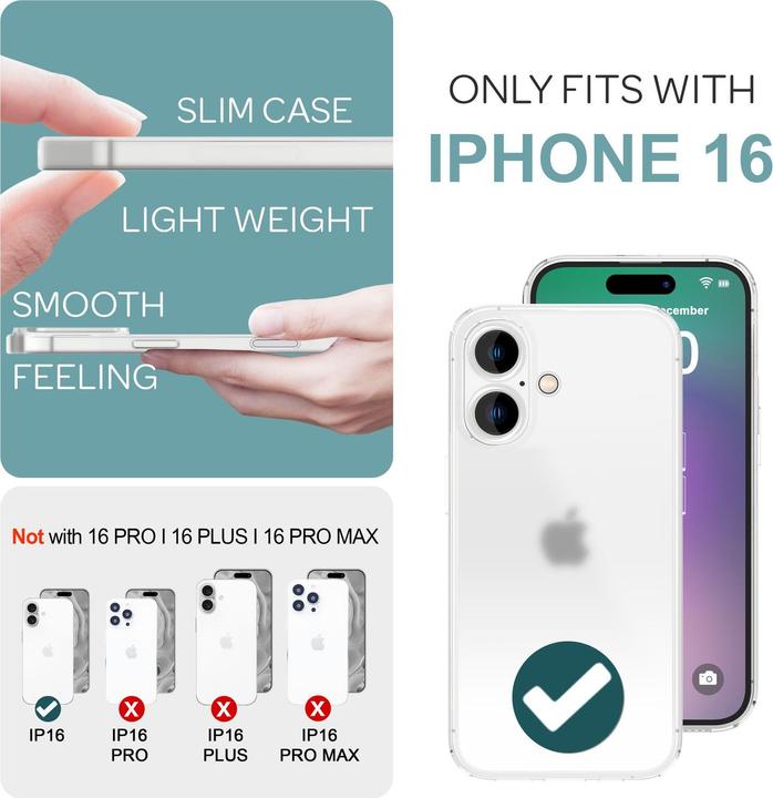 Produktbild Nalia Extrem Dünnes 0,3mm Mattes Hardcase (Apple iPhone 16)