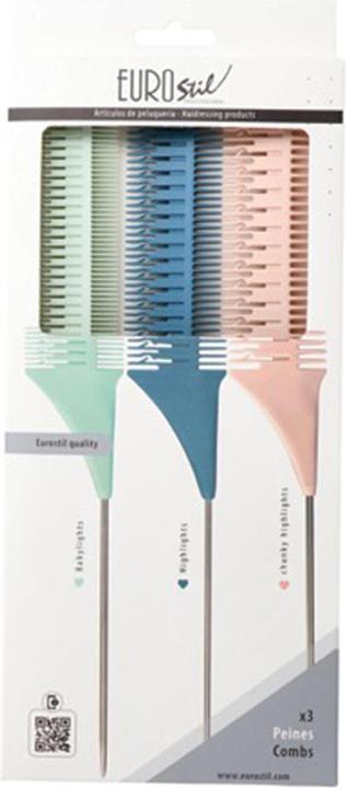 Caso Eurostil Colores Set Peines Mechas 3 Einheiten