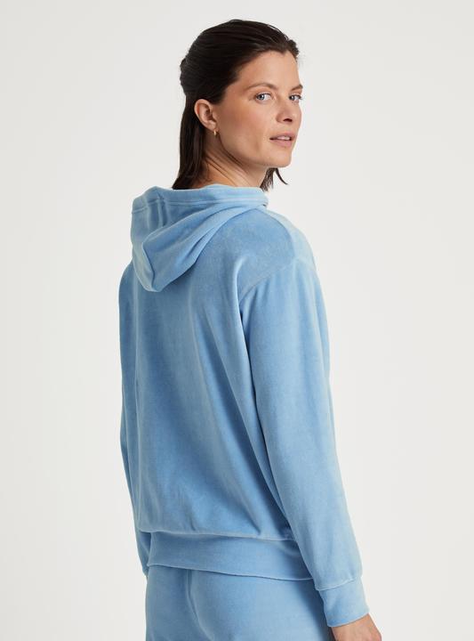Actual product image Calida Sweat jacket loungewear "Lounge Velours" light blue (38)