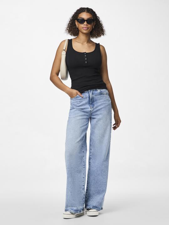 Actual product image Pieces Ribbed cotton top (XS)