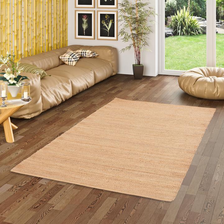 Actual product image Pergamon Naturfaser Teppich Jute Salsa Uni (80 x 150 cm)