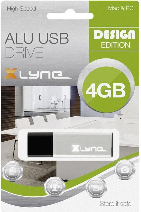 Produktbild Xlyne ALU Design USB-Flash-Laufwerk (4 GB, USB 2.0, USB-A)