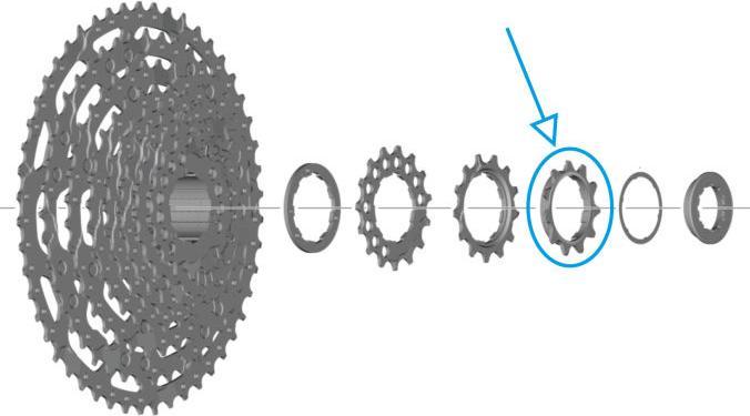 Actual product image Shimano Sprocket CS-LG600 11 teeth Spacer type (11)
