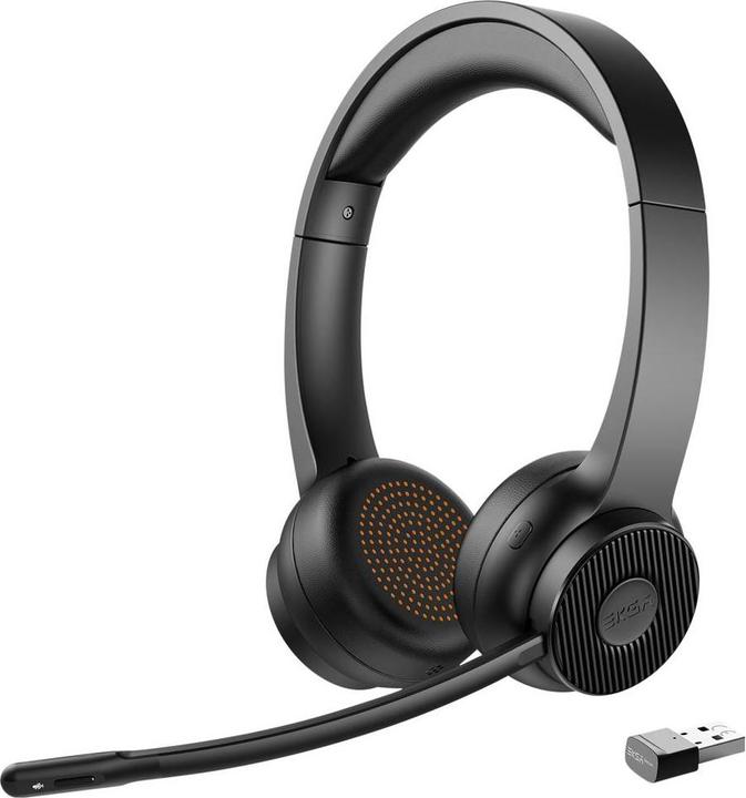 Immagine prodotto Eksa H16 Computer On Ear Headset Bluetooth® Schwarz Noise Cancelling, Mikrofon (Senza fili, USB-A)
