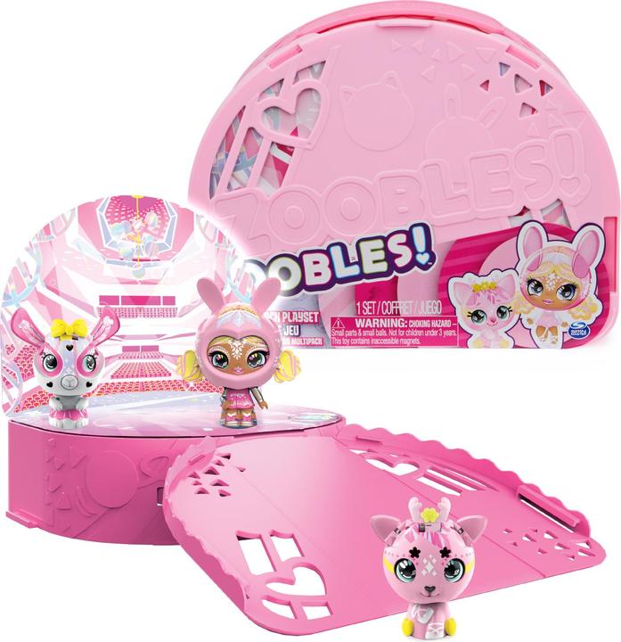Actual product image Spin Master Zoobles Diva Ballerina Dance Studio Play Set and Storage with 3 Exclusive Figures