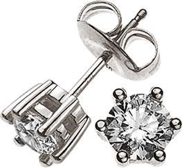Natsumi Schmuck Ohrstecker Diamant Weissgold 18K/750 1.00 ct H si (750/18 K Weissgold)