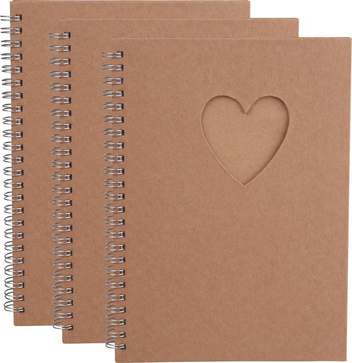 Actual product image VBS XXL 3-pack photo album KRAFTPAPIER with white pages (14.8 x 21 cm)