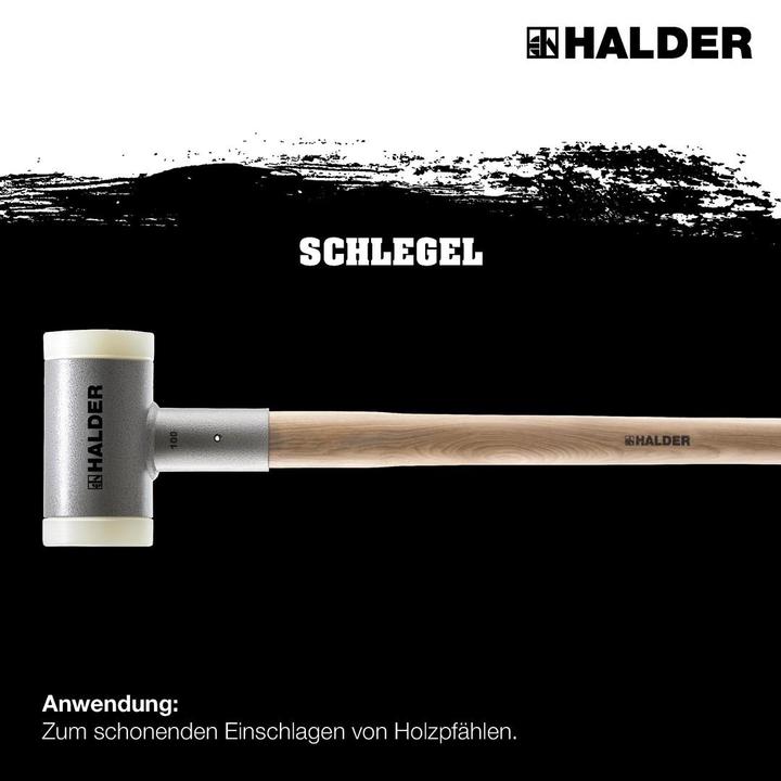 Immagine prodotto Simplex Mazza HALDER, senza rinculo, con manico in hickory, Ø 100 / 6,5 kg, nylon (6500 g)