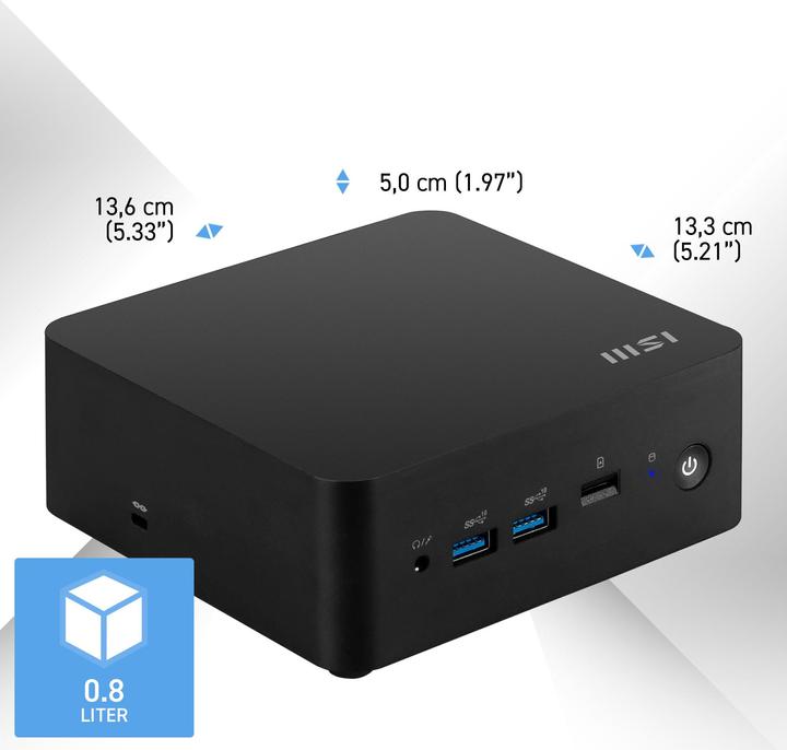Actual product image MSI Cubi NUC 1MG (without operating system) (Intel Core 3 100U, 8 GB, 256 GB, Intel UHD Graphics)