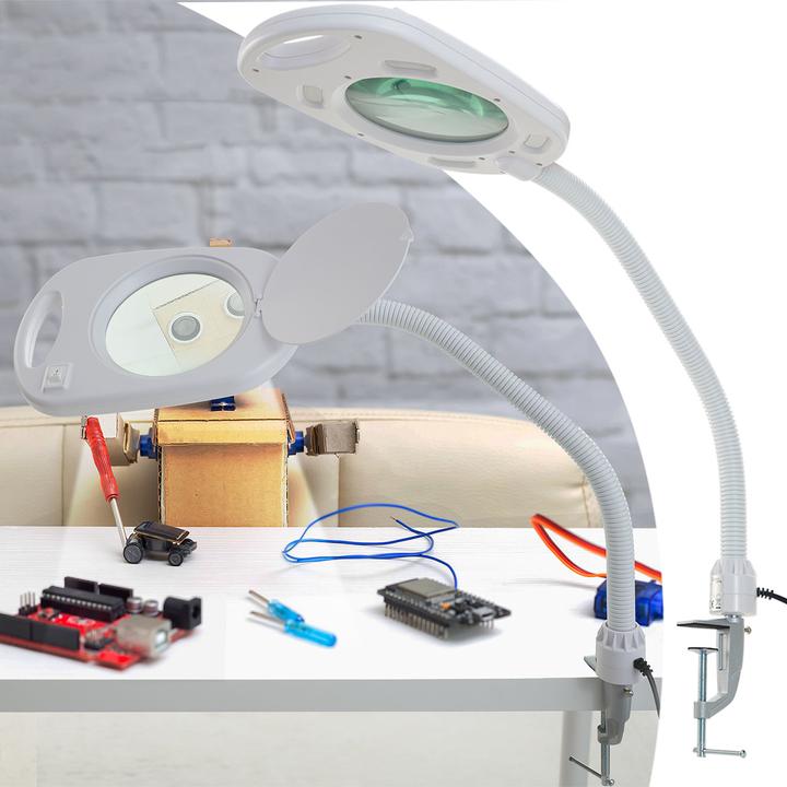 Image du produit Casativo Lampe loupe à LED, grossissement 5x & bras articulé