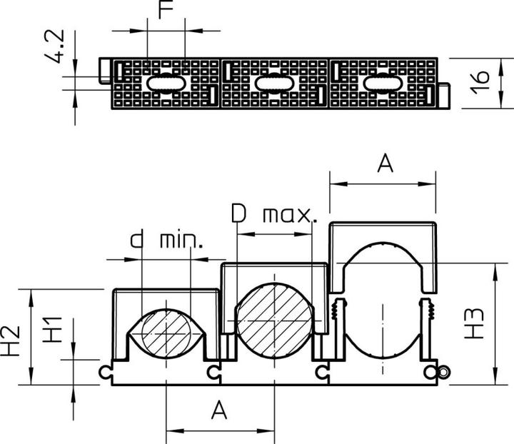 Actual product image OBO Bettermann Vertr row pressure clamp Iso gr 2037 12-20 LGR