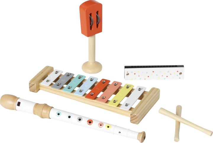 Immagine prodotto Vertbaudet Set di strumenti musicali per bambini da 4 pezzi, legno FSC