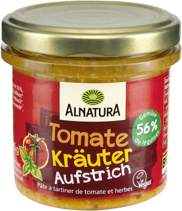 Actual product image Alnatura Organic Spread Tomato Herbs 135g (135 g)