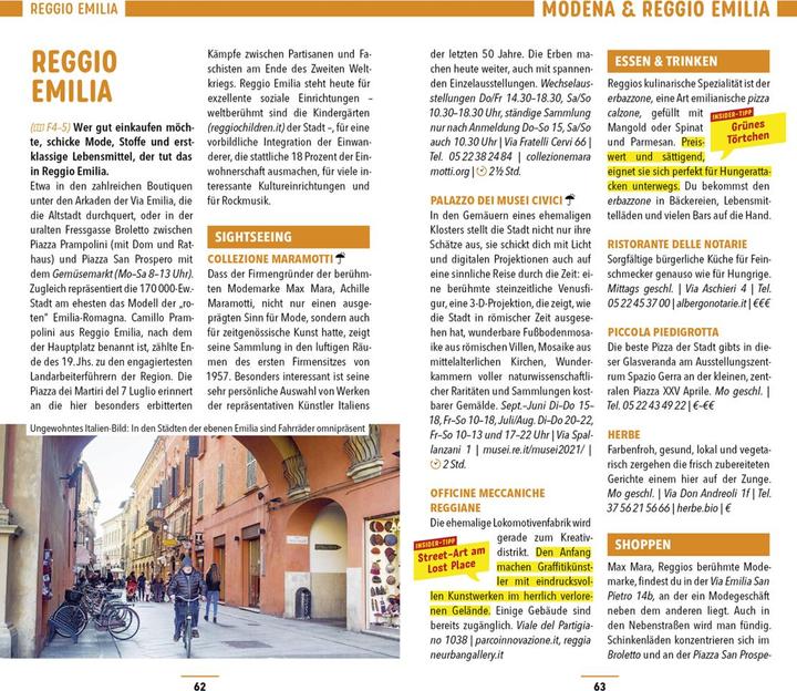 Valeurs nutritives et ingrédients Reiseführer Emilia-Romagna, Bologna, Parma, Ravenna (Allemand, Sabine Oberpriller, Bettina Dürr, 2022)