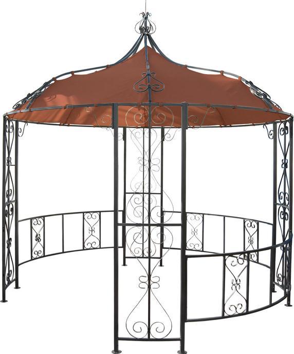 Image du produit Swisshandel24 Pergola Almeria, pavillon rond de jardin, structure stable en acier Ø 3m - brun terracota (300 cm, 300 cm)
