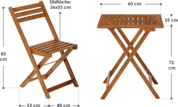 Actual product image Juskys 3-piece settee (56 cm)