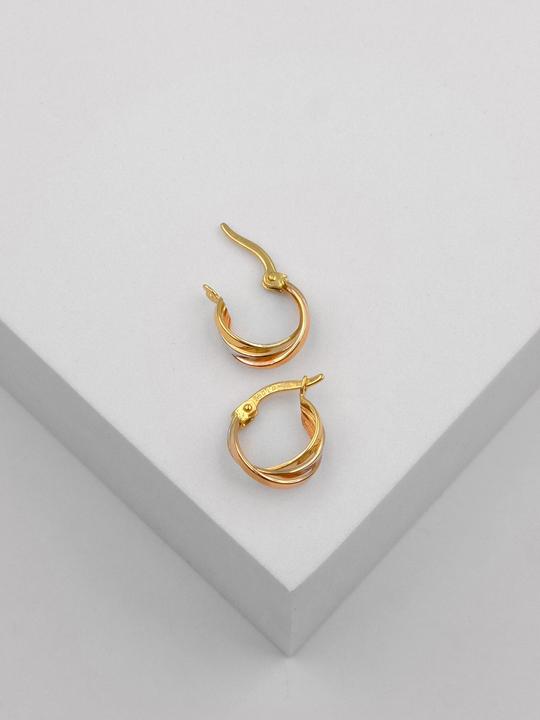 Produktbild Muau Creolen (750, Weissgold, 18 K Gelbgold)