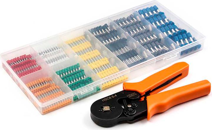 Actual product image LP Crimping tool set with insulated cable ends. E5936 (225 mm)