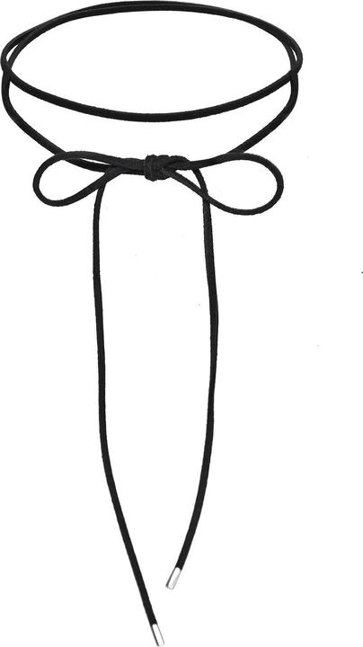 Elli Choker, Schleife (925er Sterling Silber, Kunstleder, No Stein, 36 cm)