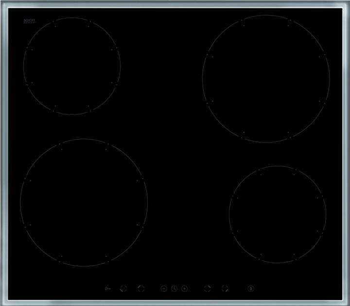 Produktbild Amica Induktionskochfeld mit Rahmen Ceranfeld SCHOTT CERAN 59 x 52 cm 4 Kochzonen KMI 13314 E