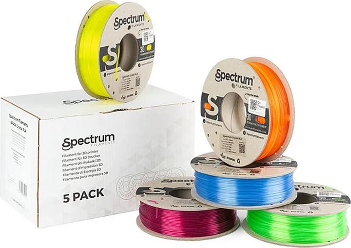Produktbild Filament PLA Crystal 5 Pack 1.75mm (PLA, 1.75 mm, Transparent)