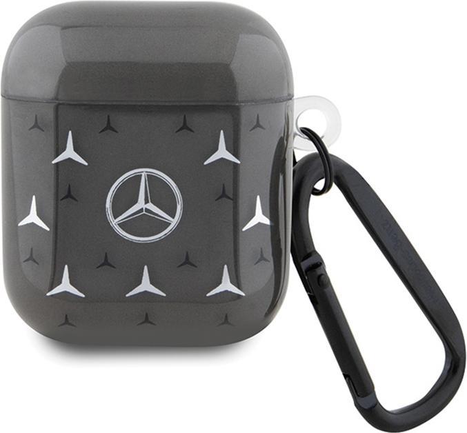 Actual product image Mercedes-Benz Mercedes MEA28DPMGS AirPods 1/2 cover czarny/black Large Star Pattern (Headphone bag)